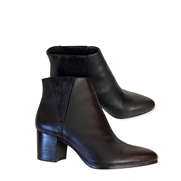 Vince Camuto Shoes - Vince Camuto All Leather Ankle Booties Black 6.5